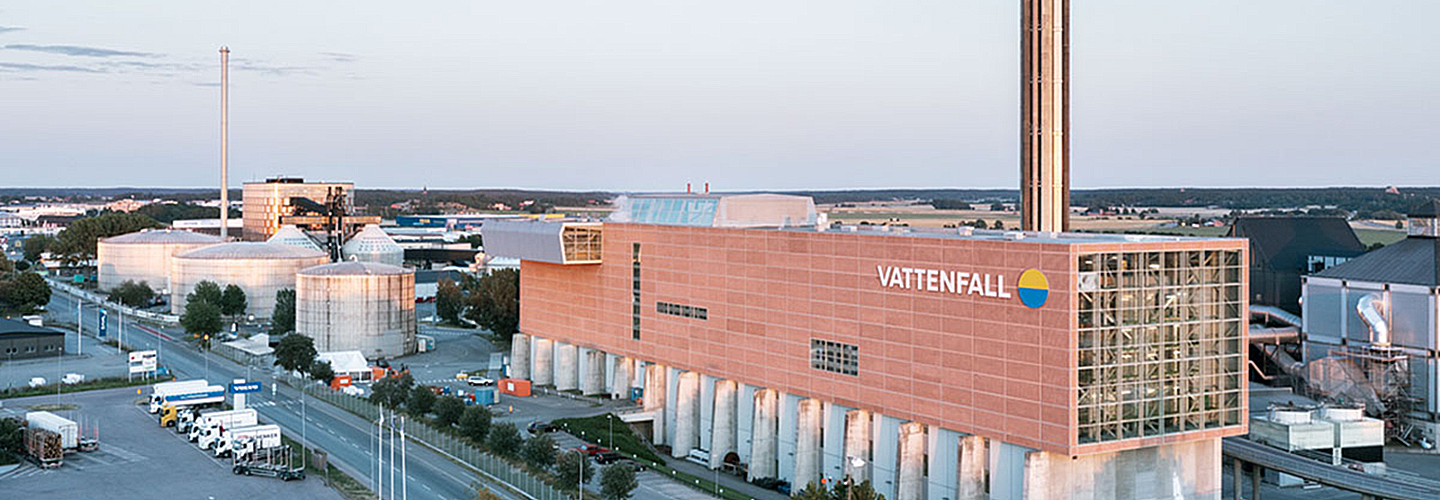 vattenfalls anläggning i Uppsala